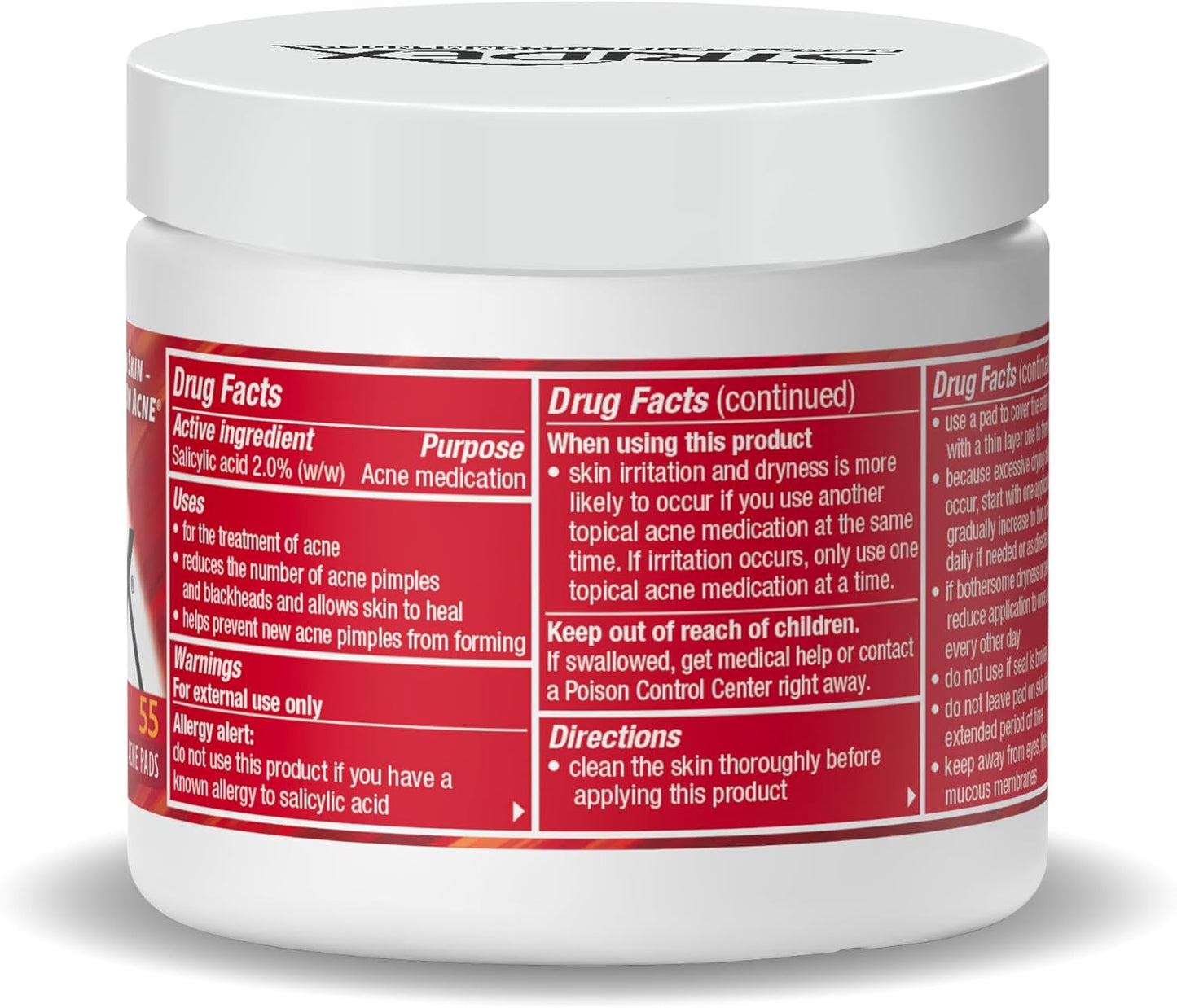 Stridex Medicated Acne Pads Maximum (55 Count)