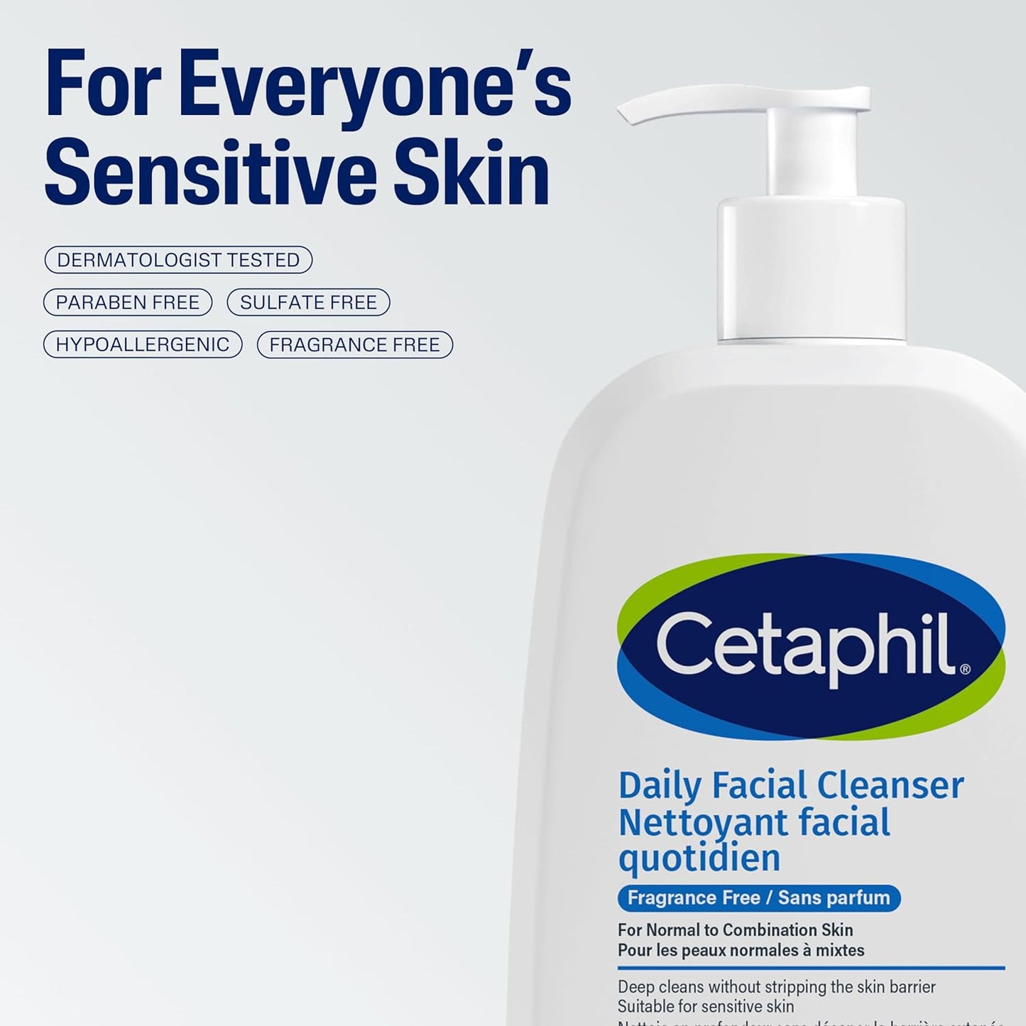 imported Cetaphil Daily Facial Cleanser  Fragrance Free 