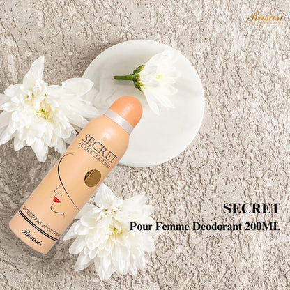Rasasi Secret Pour Femme Deodorant Body Spray (200ml)