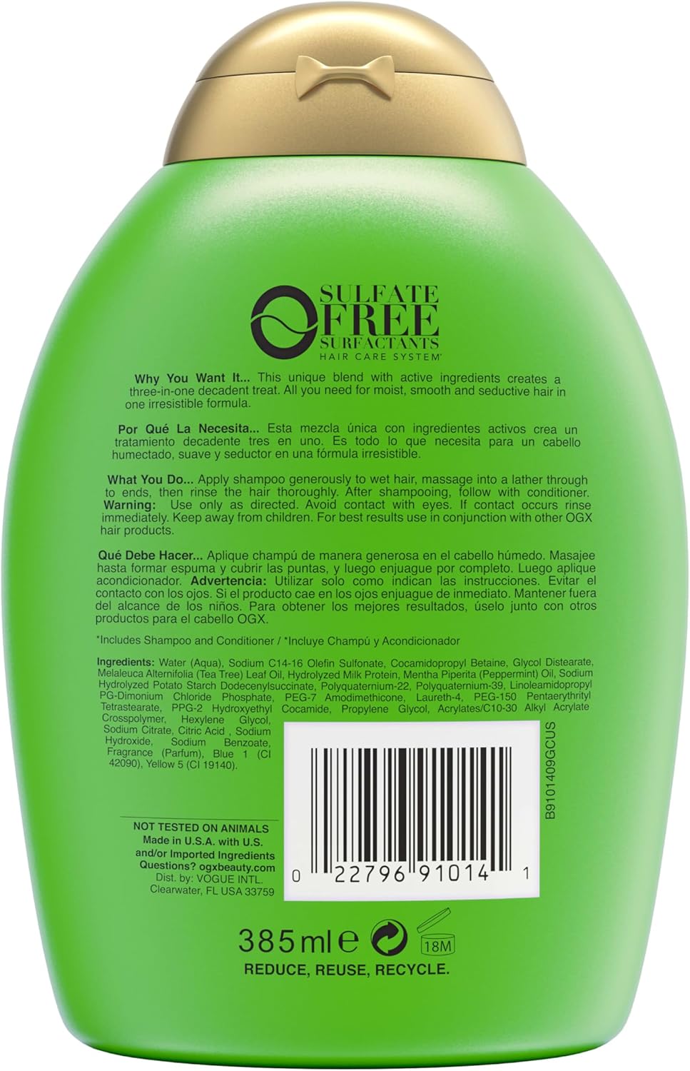 OGX Teatree Mint Shampoo (385ml)