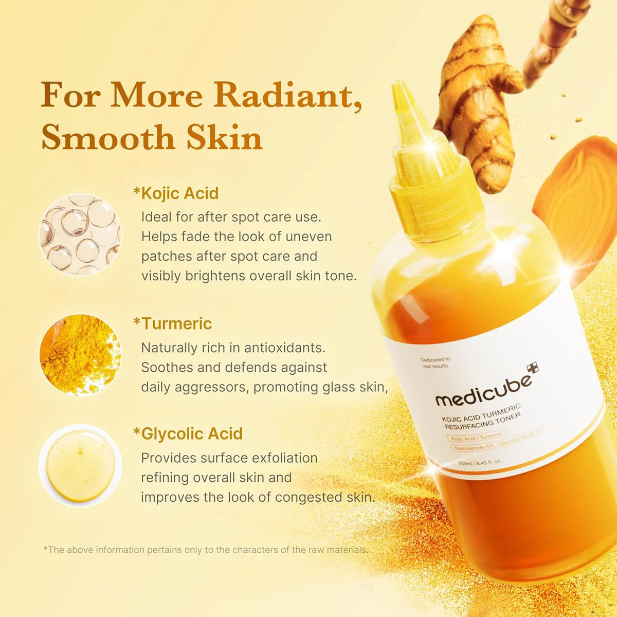 Medicube Kojic Acid Turmeric Resurfacing Toner (250ml)