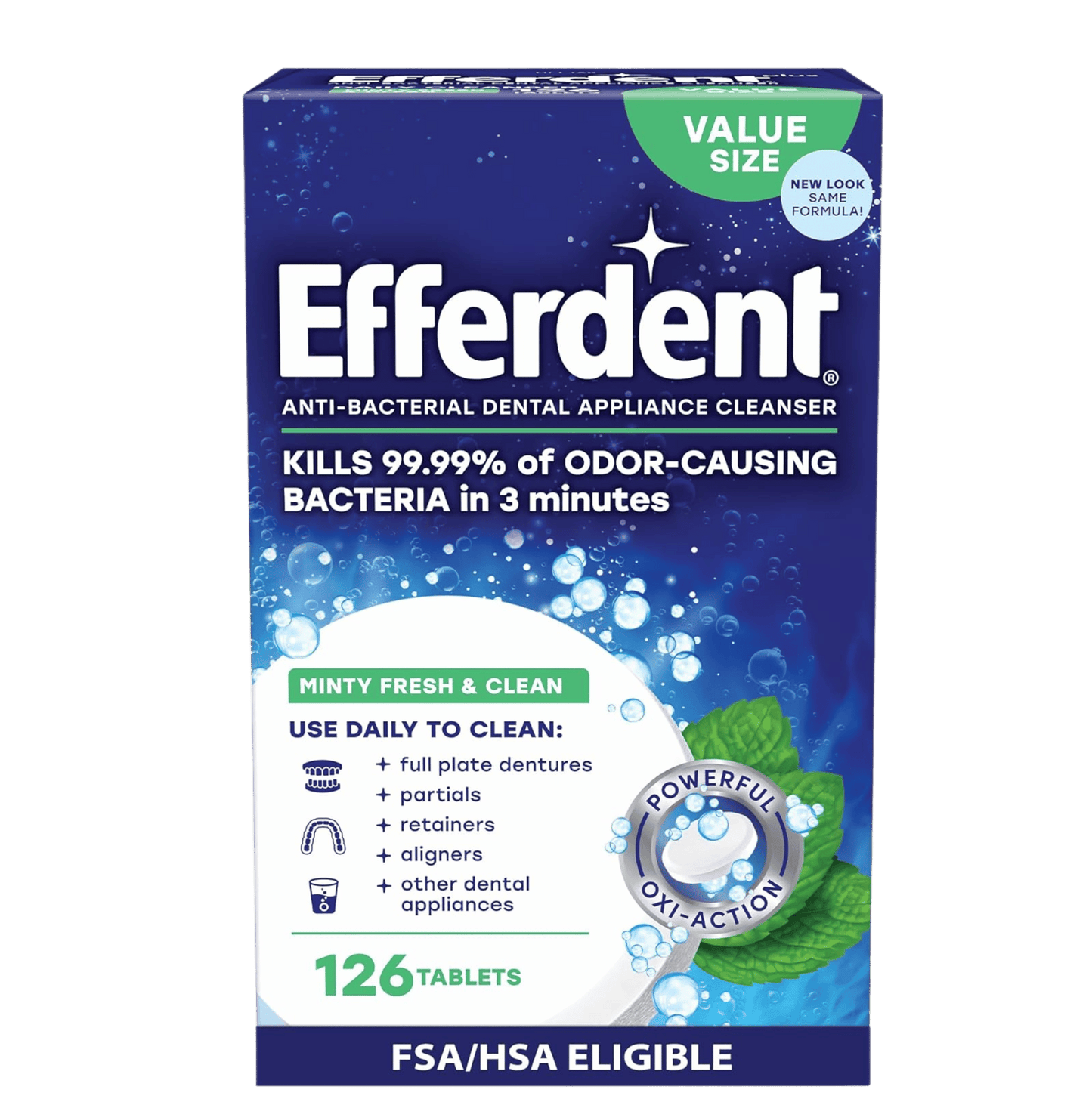 Buy Online Efferdent Anti-Bacterial Denture & Dental Appliance Cleanser Tablets In Pakistan