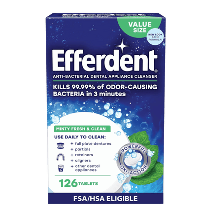 Buy Online Efferdent Anti-Bacterial Denture & Dental Appliance Cleanser Tablets In Pakistan