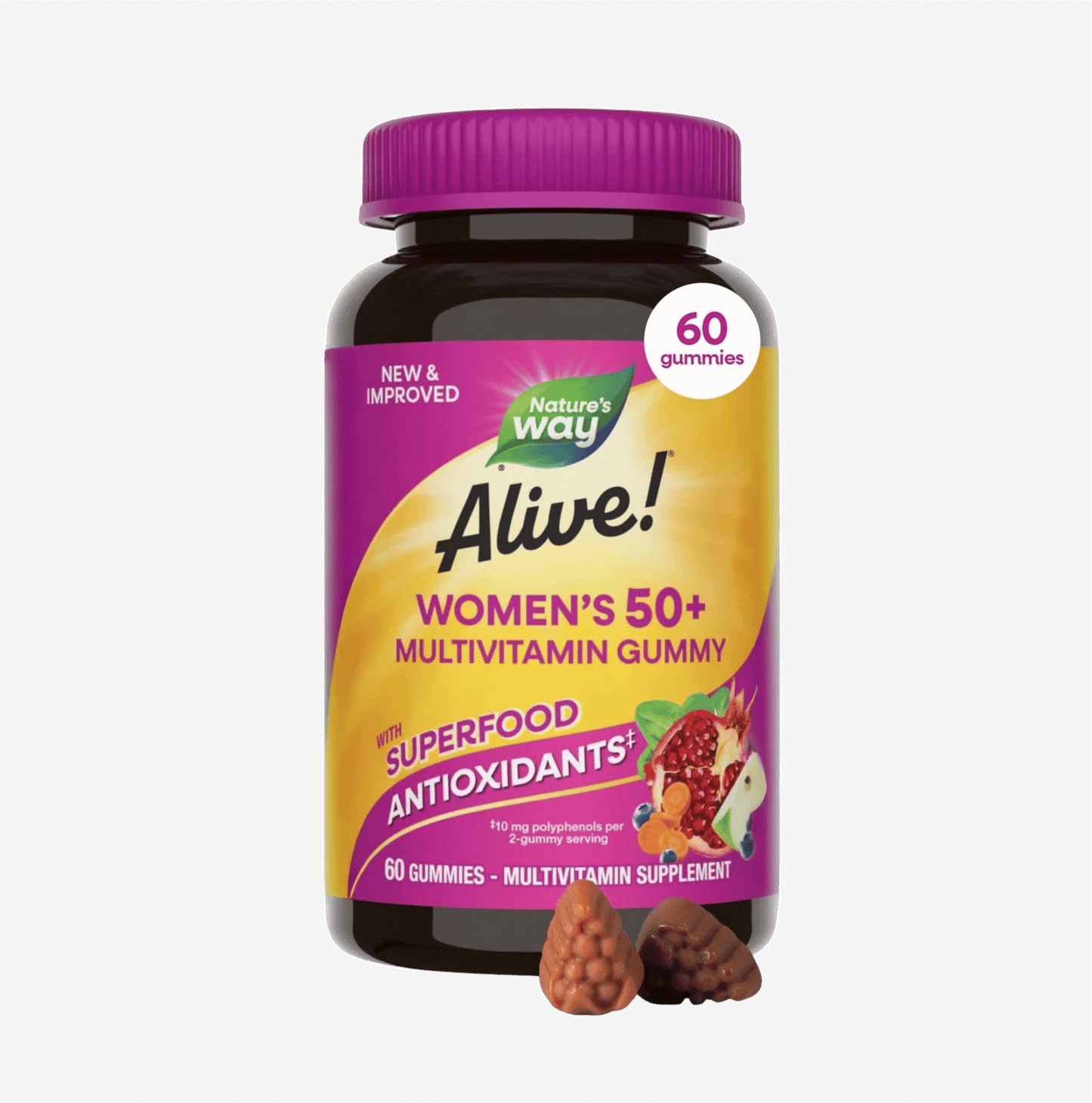 Alive Women's 50+ Complete Multivitamin Gummies (60 Count)