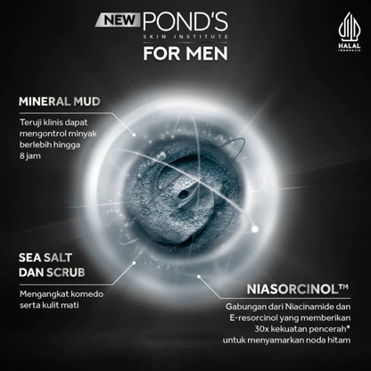 Pond's Men Oil Control & Comedo Removal Icy Scrub Face Wash (100g)