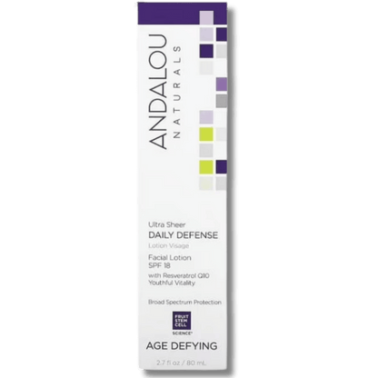 Andalou Naturals Ultra Sheer Daily Defense Facial Lotion SPF 18 (80ml)