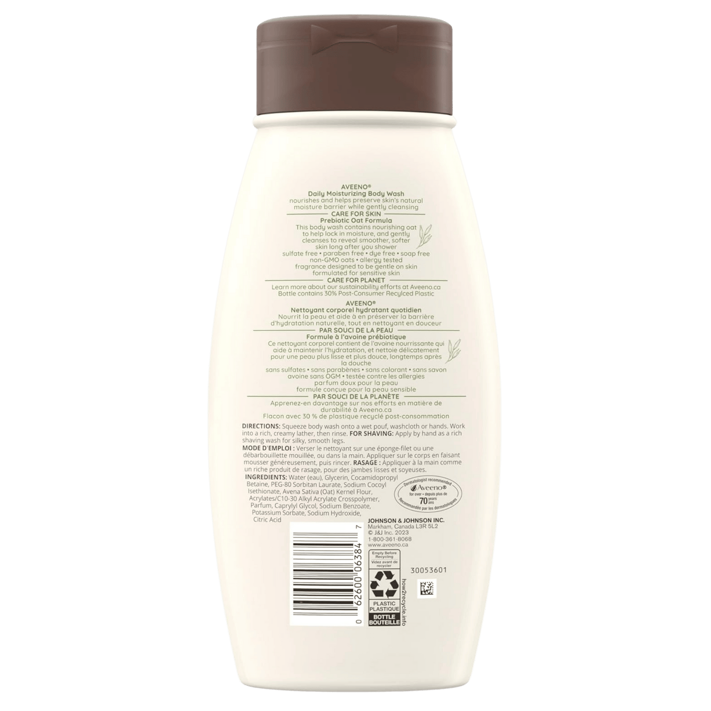 Imported Aveeno Daily Moisturizing Body Wash for Dry Sensitive Skin