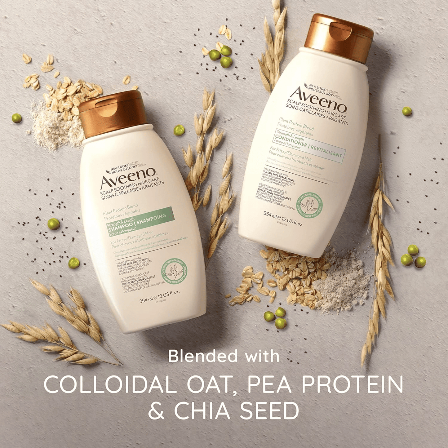 Original Aveeno Strength & Length Plant Protein Blend Shampoo / Conditioner