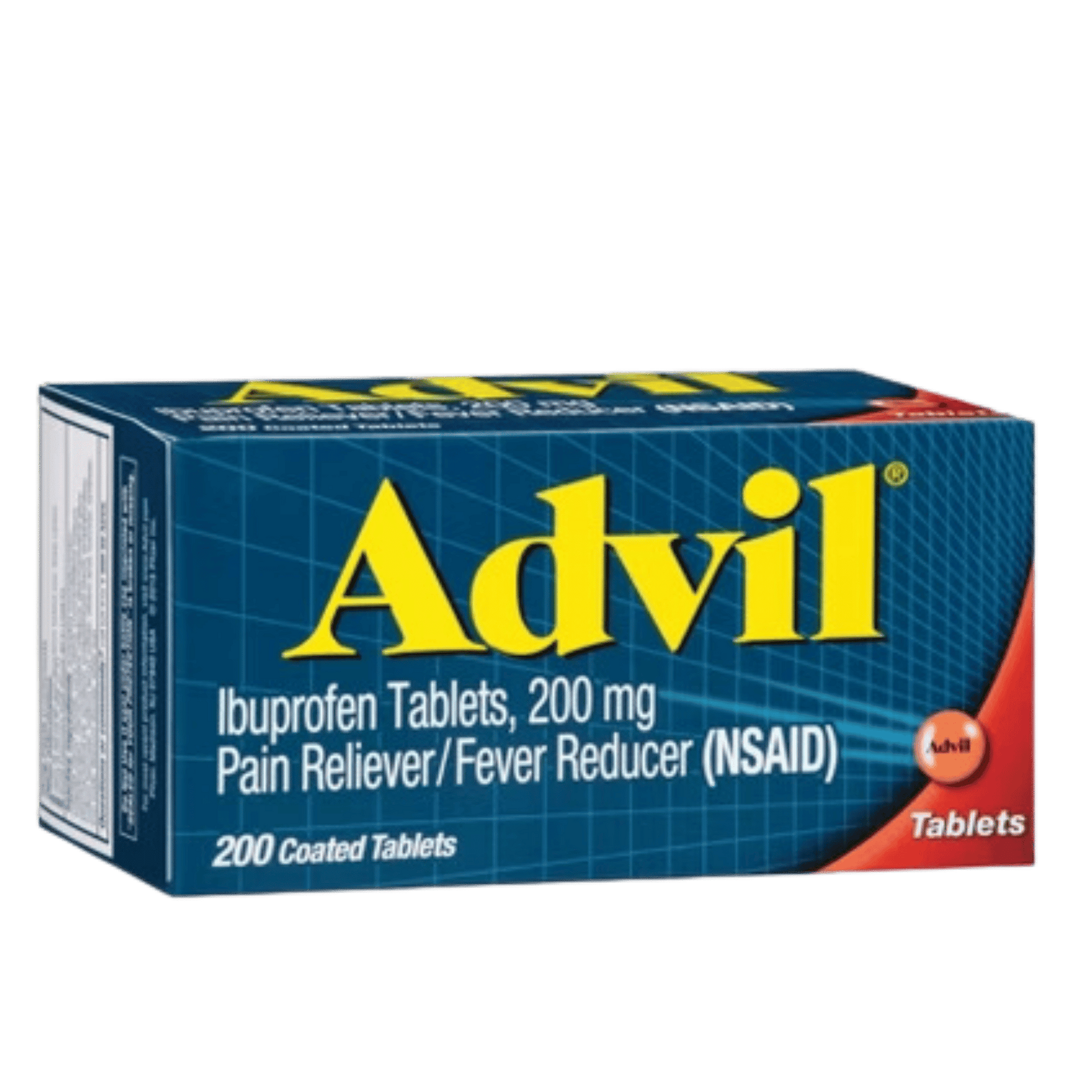 Advil Pain Reliever and Fever Reducer 200 mg Ibuprofen Tablets, 200 Count - Fast Relief