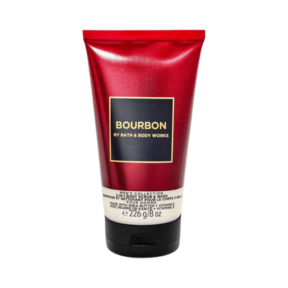 Bath & Body Works Bourbon 2-in-1 Body Scrub & Wash 226g – Exfoliating and cleansing body wash with a bold, masculine scent Available at skinstash.pk