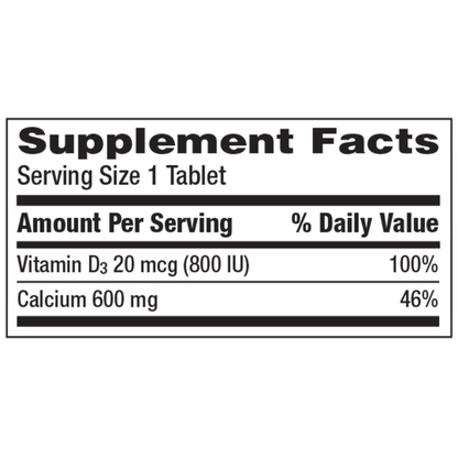 Caltrate 600+D3 Calcium and Vitamin D Supplement, 200 tablets