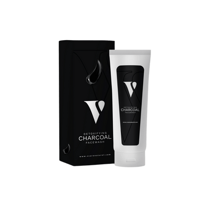 VCare Natural Charcoal Facewash & Scrub (75ml) – Deep cleanse and exfoliate with this dual-action facewash, powered by activated charcoal – Available at Skinstash.pk