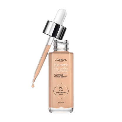 Buy L'Oreal Paris True Match Hyaluronic Tinted Serum Foundation Makeup, 2-3 Light, (30ml) In SkinStash!