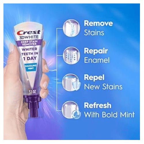 Original Crest 3DWhite Brilliance Deep Stain Remover Dazzling Mint Toothpaste
