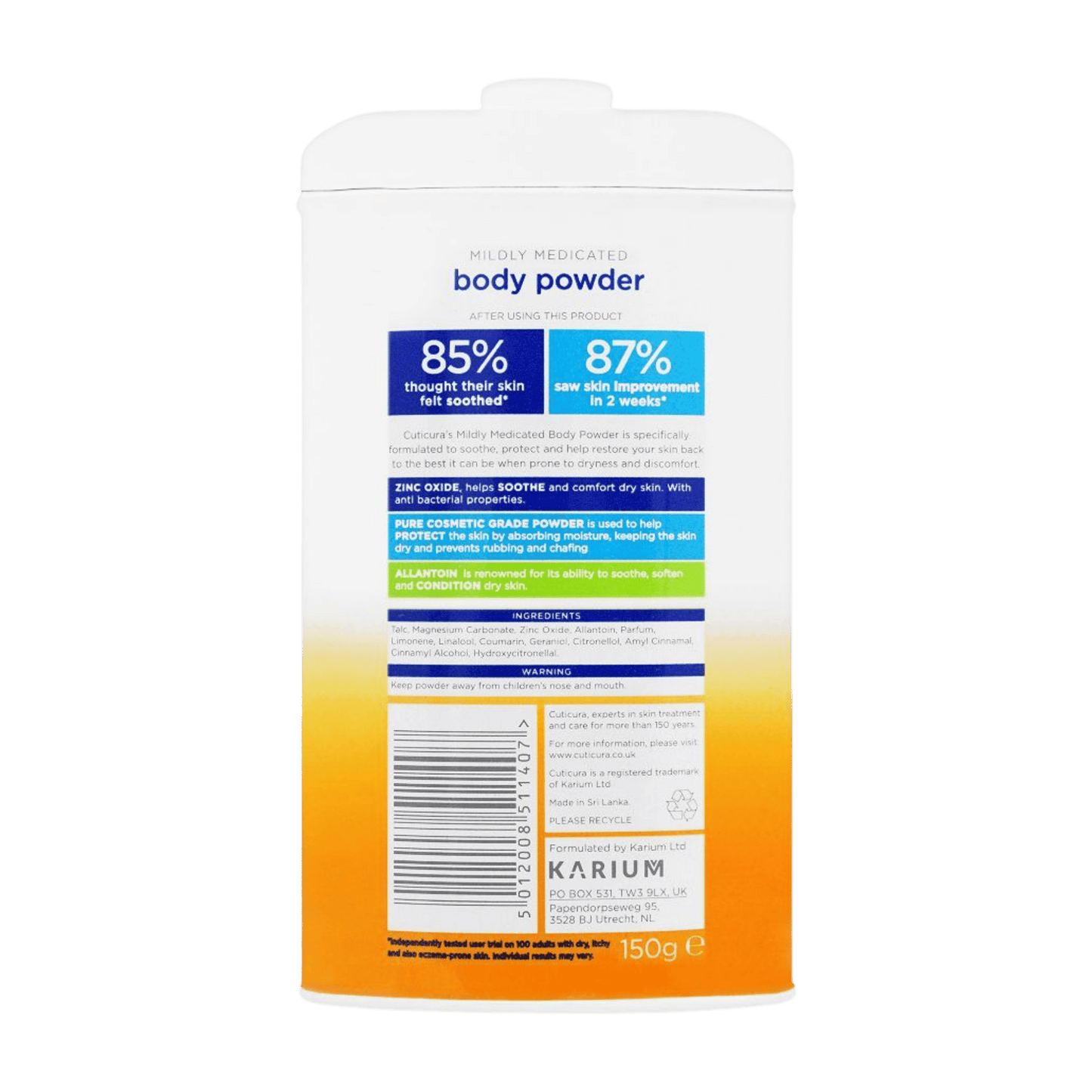 Imported Cuticura Mildly Medicated Body Powder