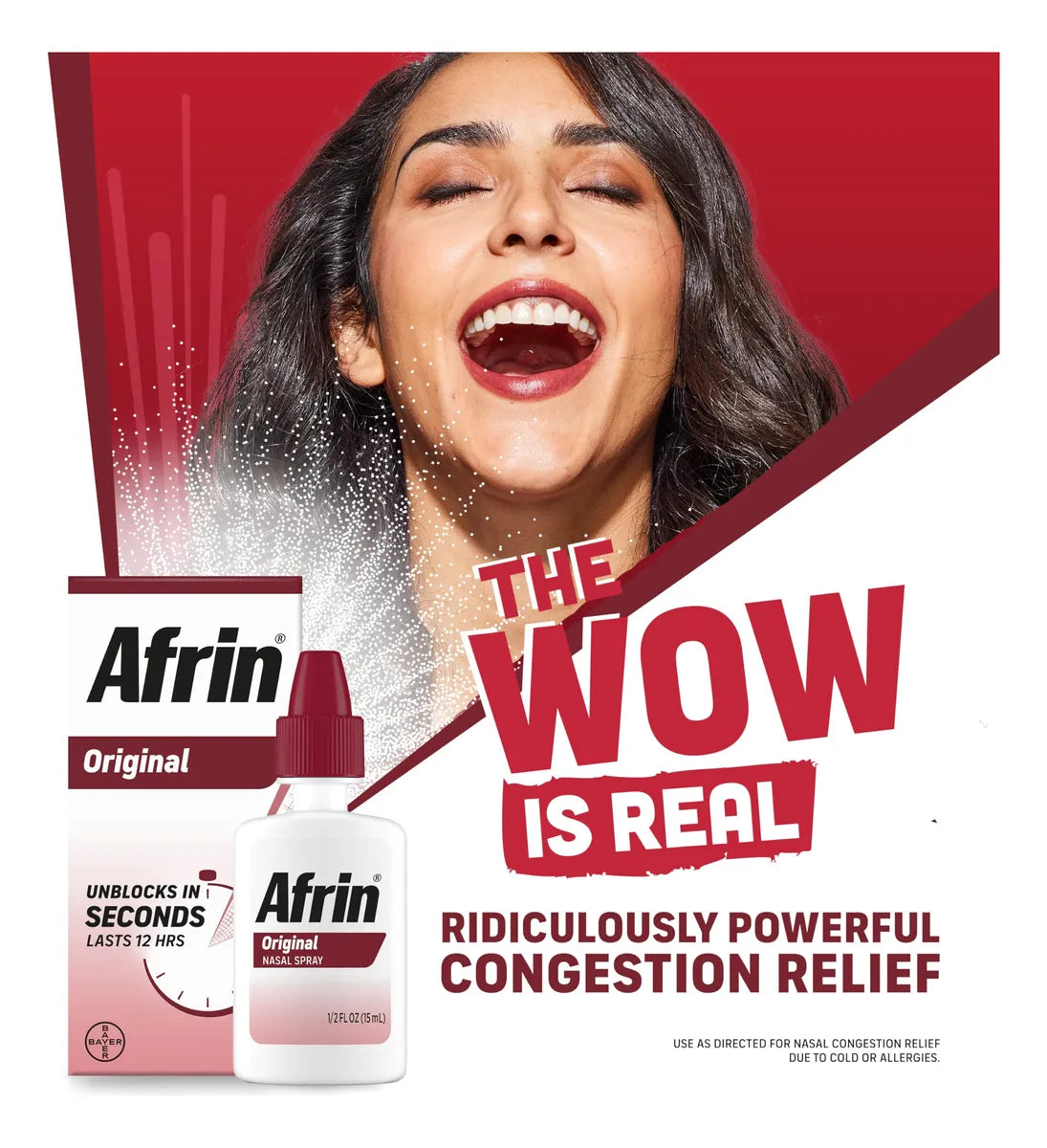 Afrin Original Strength Nasal Decongestant Spray (15ml)