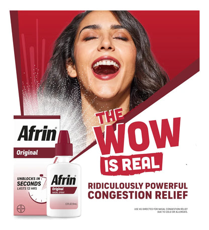 Afrin Original Strength Nasal Decongestant Spray (15ml)