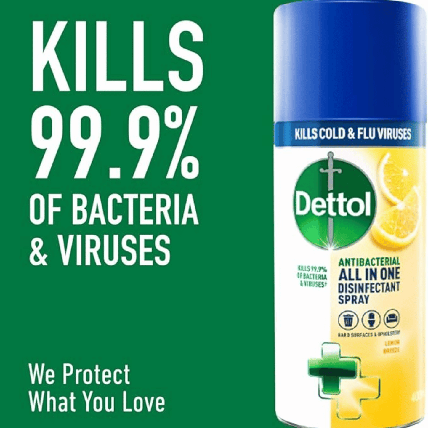 Dettol All in One Disinfectant Spray Lemon (400ml)