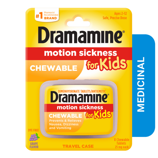 Buy Dramamine Motion Sickness For Kids Chewable (25mg Each) Online From Skinstash!