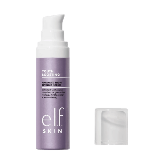 E.l.f. Youth Boosting Advanced Night Retinoid Serum (29.5ml) – Anti-aging night serum with retinoid to smooth fine lines, improve skin texture, and boost youthful radiance – Available at Skinstash.pk