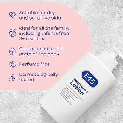 E45 Moisturising Lotion Dry & Sensitive Skin (500ml)