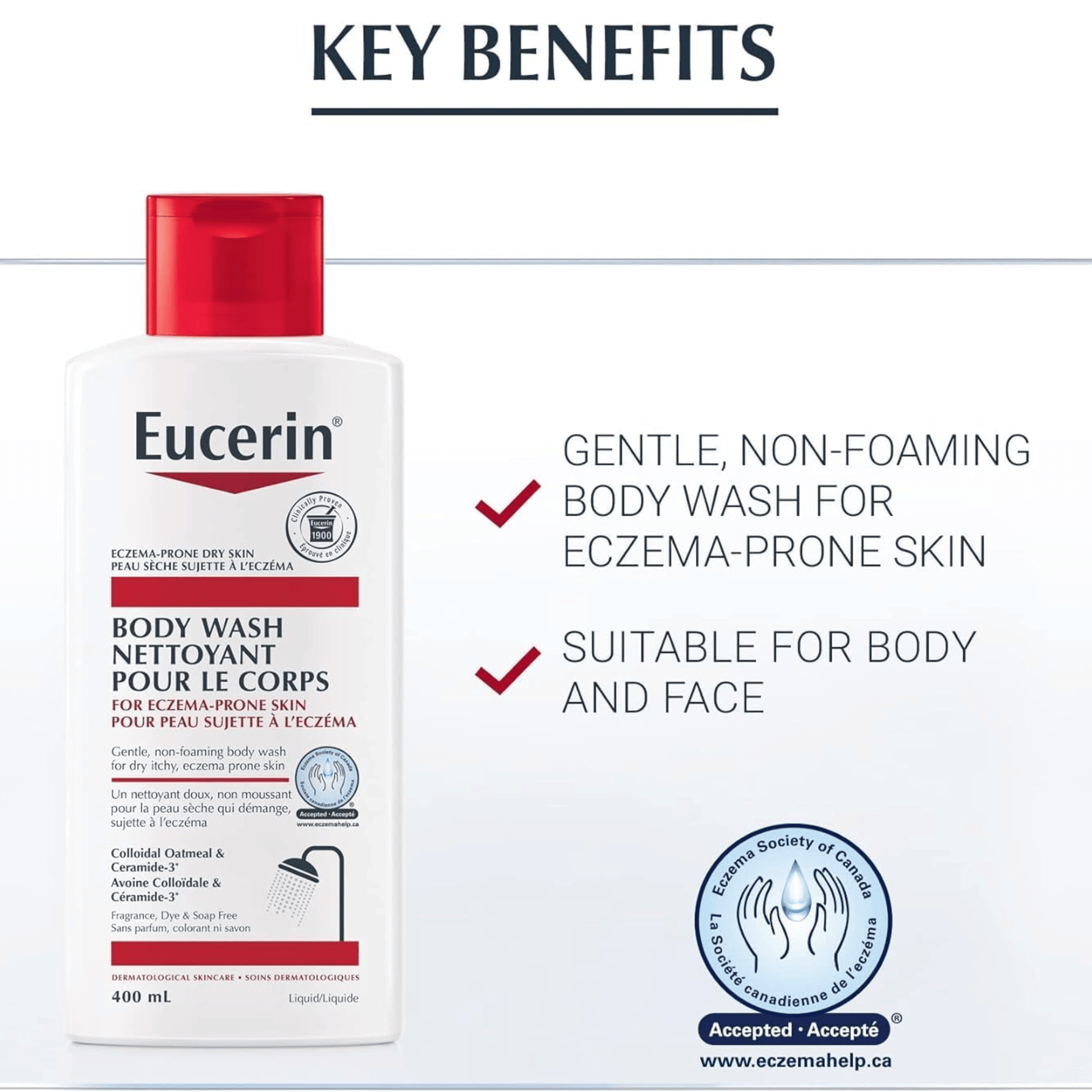 Buy Eucerin Eczema Body Wash for Eczema-Prone Skin