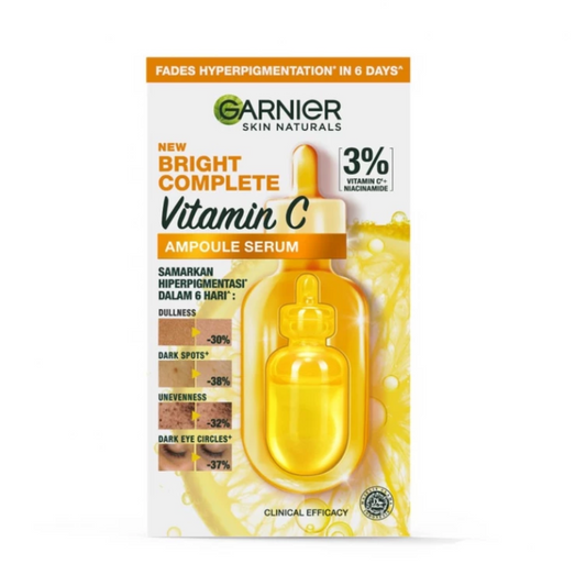 Garnier Bright Complete Vitamin C Ampoule Serum (40ml) available at skinstash.pk