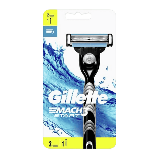 Gillette Mach3 Start Razor with 2 Blades – Smooth, comfortable shave with long-lasting sharpness