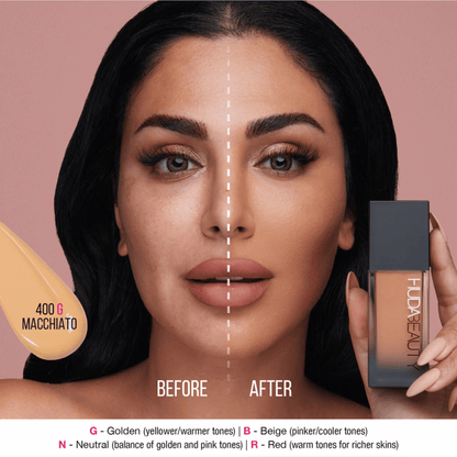 Huda Beauty #FauxFilter Luminous Matte Full Coverage Liquid Foundation, (35ml)