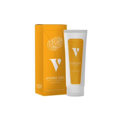 VCare Natural Hydra Gel Vitamin-C Face Wash (75ml) – Brightening gel cleanser with Vitamin C for glowing, hydrated skin – Available at Skinstash.pk