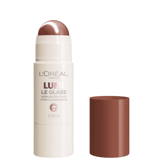 L'Oréal Paris Lumi Le Glass Highlighter Stick 5g – creamy, blendable highlighter for a radiant, glass-skin glow at Skinstash.pk