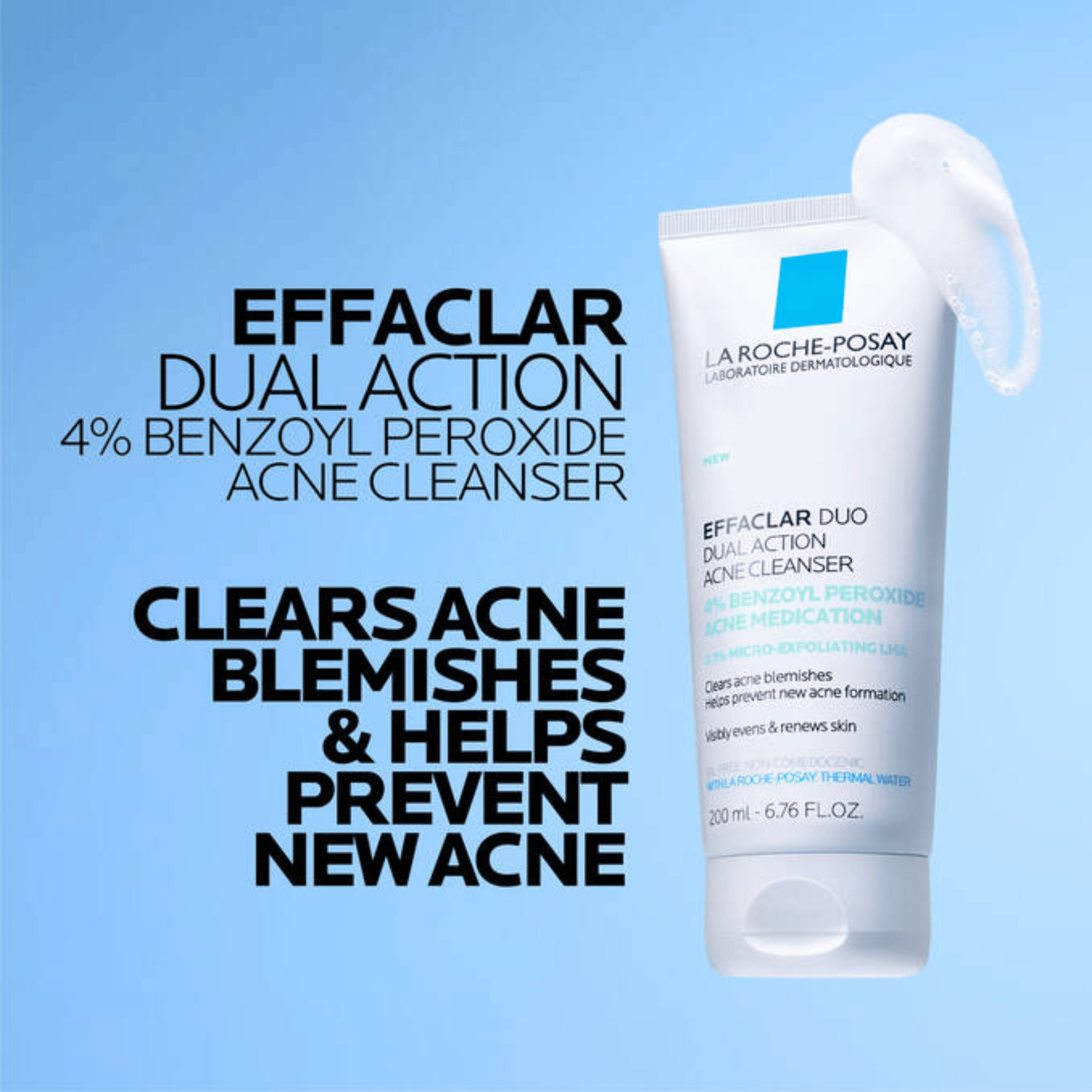 Imported La Roche Posay Effaclar Dual Action Acne Face Cleanser