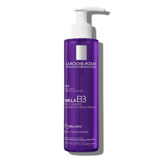 La Roche-Posay Mela B3 Gel Cleanser (200ml) – Brightening gel cleanser with B3 vitamin to reduce dark spots, even skin tone, and gently cleanse – Available at SkinStash.pk