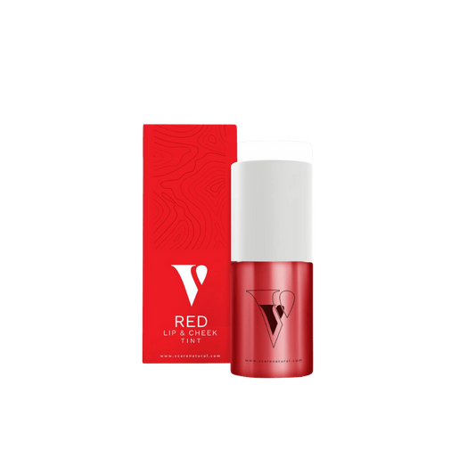 VCare Natural Lip & Cheek Tint Red (15ml) – Multi-use tint for a natural rosy glow on lips & cheeks, enriched with nourishing ingredients – Shop now at Skinstash.pk