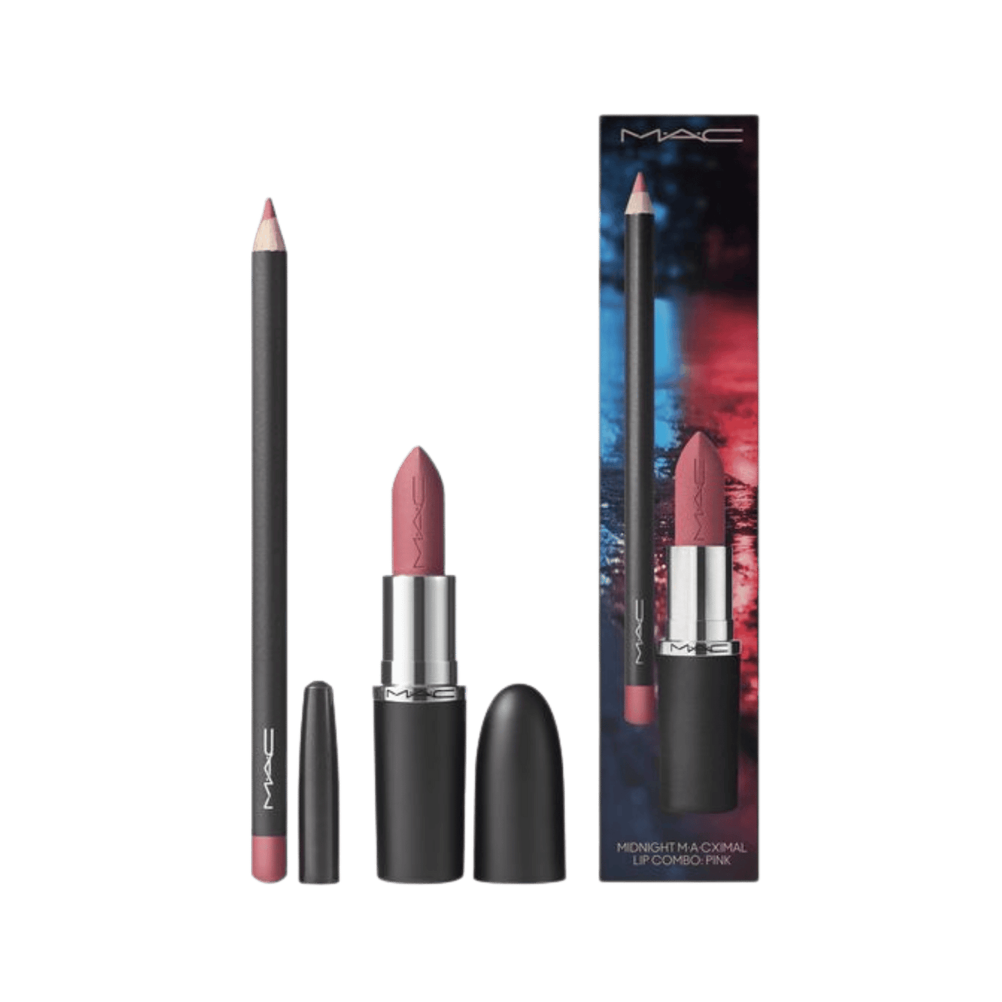 Buy Online MAC Midnight MACximal Lip Combo Duo – Pink Kit in Pakistan