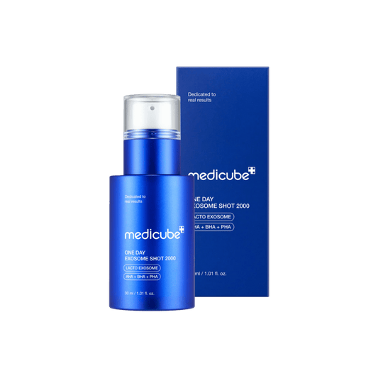 Medicube One Day Zero Exosome Shot 2000 (30ml) – Intensive skin repair serum with 2000ppm exosomes for youthful, glowing skin – Available at Skinstash.pk
