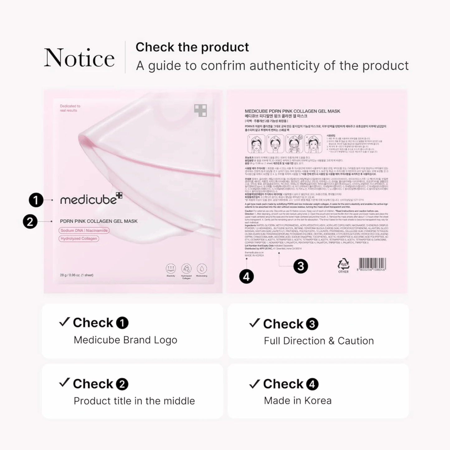 Medicube PDRN Pink Collagen Gel Mask (28g)