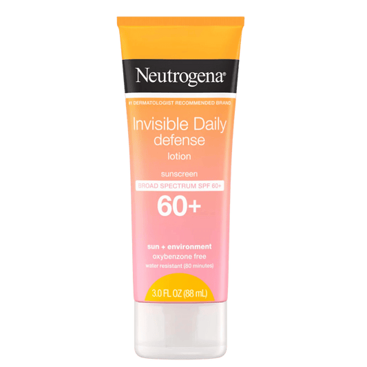 Neutrogena Invisible Daily Defense Lotion Sunscreen Fragrance Free SPF 60+ (88 ml) (EXP 25/09) available at skinstash.pk
