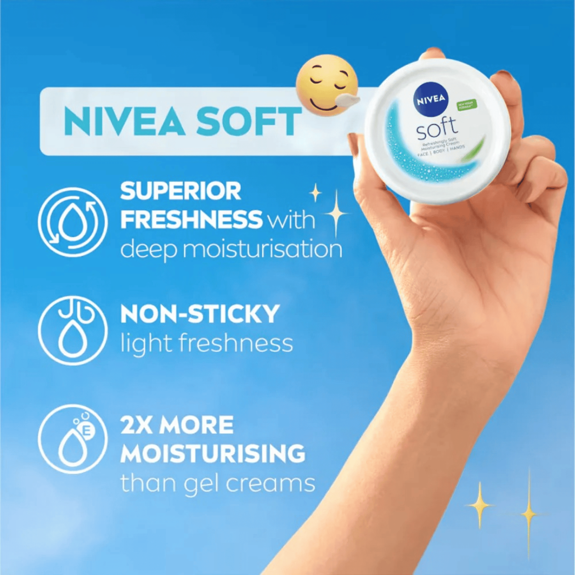 Original NIVEA Soft Moisturizing Cream for Face, Body & Hands 