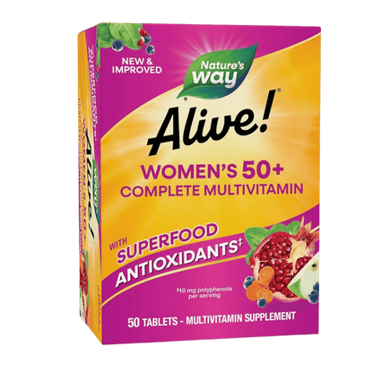 Nature's Way Alive! Women’s 50+ Complete Multivitamin 50 Tabs – daily nutritional support with vitamins, minerals, and antioxidants for energy, bone & heart health – Skinstash.pk