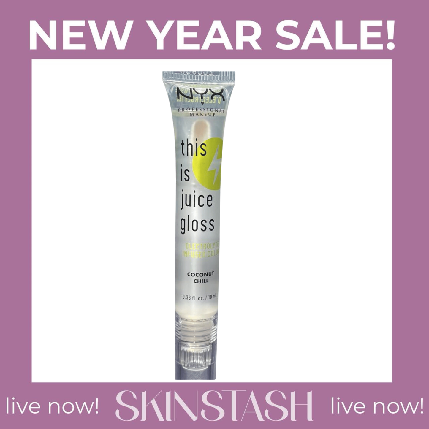 NYX This Is Juice Electrolyte Infused Scented Lip Gloss - Coconut Chill (10ml)