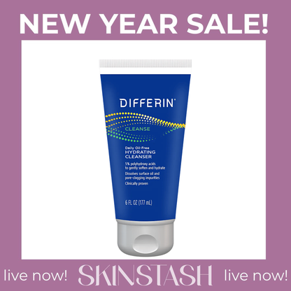 Differin Daily Oil Free Hydrating Cleanser Gentle Face Wash (177ml)