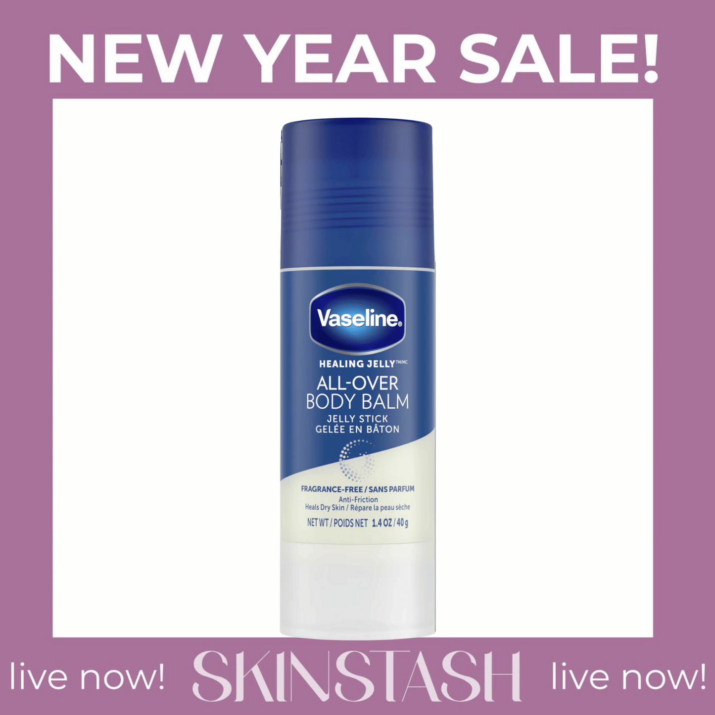 Vaseline Healing Jelly Stick All Over Body Balm (40g)