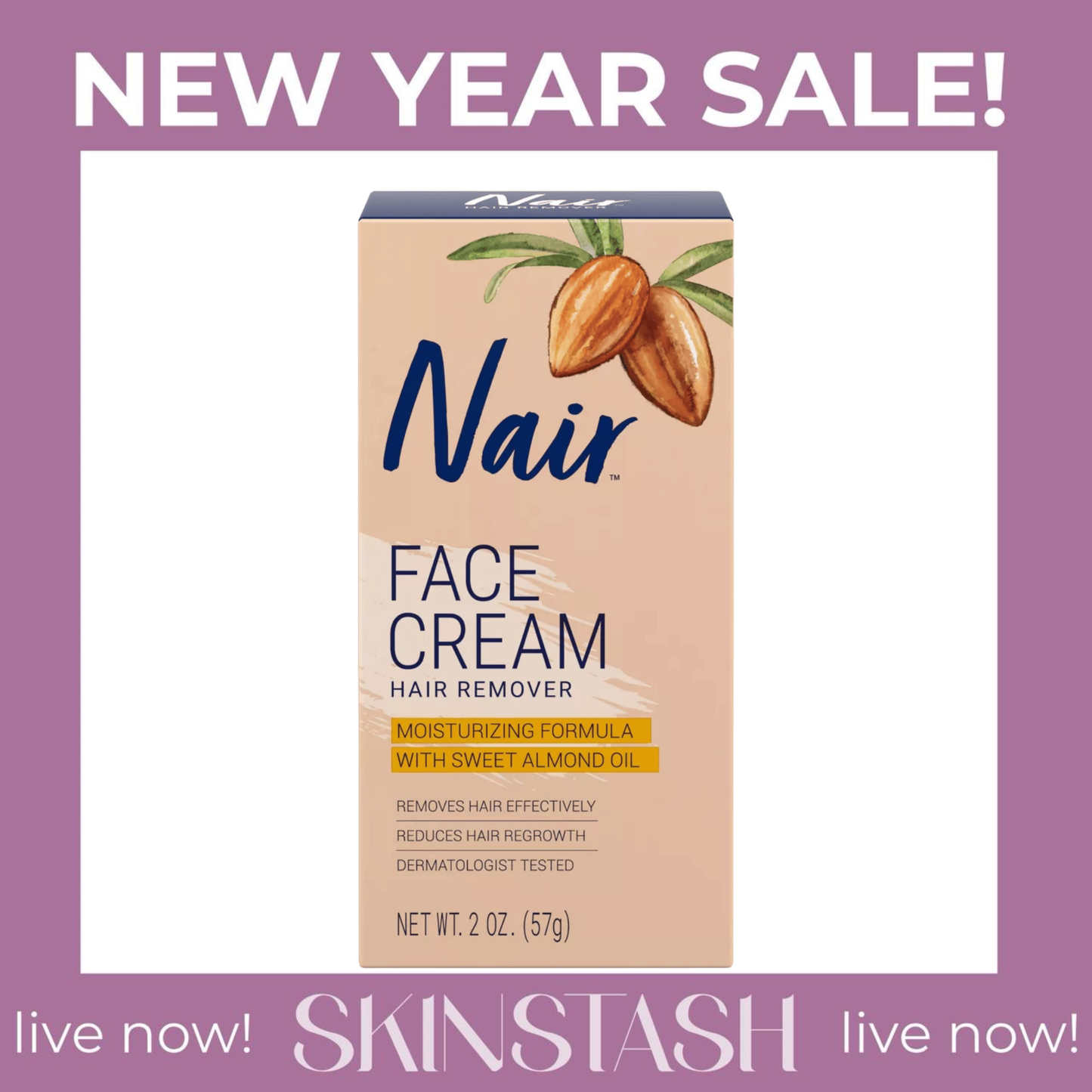 Nair Face Cream Hair Remover (57 g)