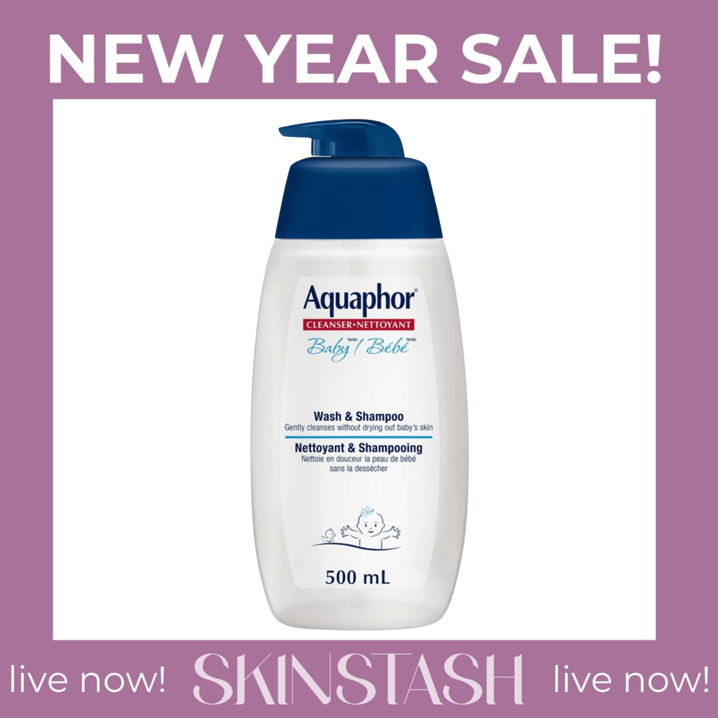 Aquaphor Baby Wash and Shampoo (500ml)