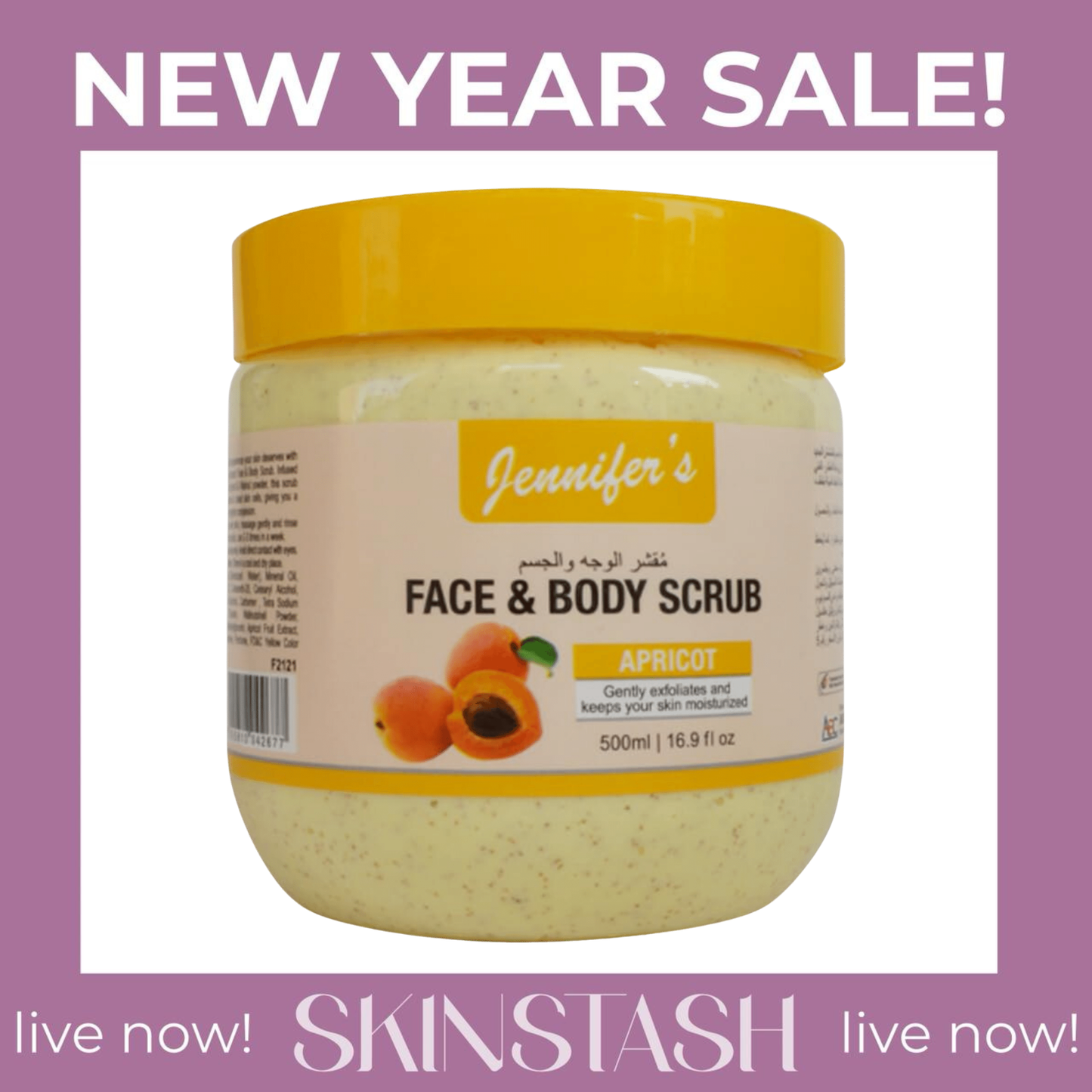 Jennifer's Face and Body Scrub Apricot (500ml)