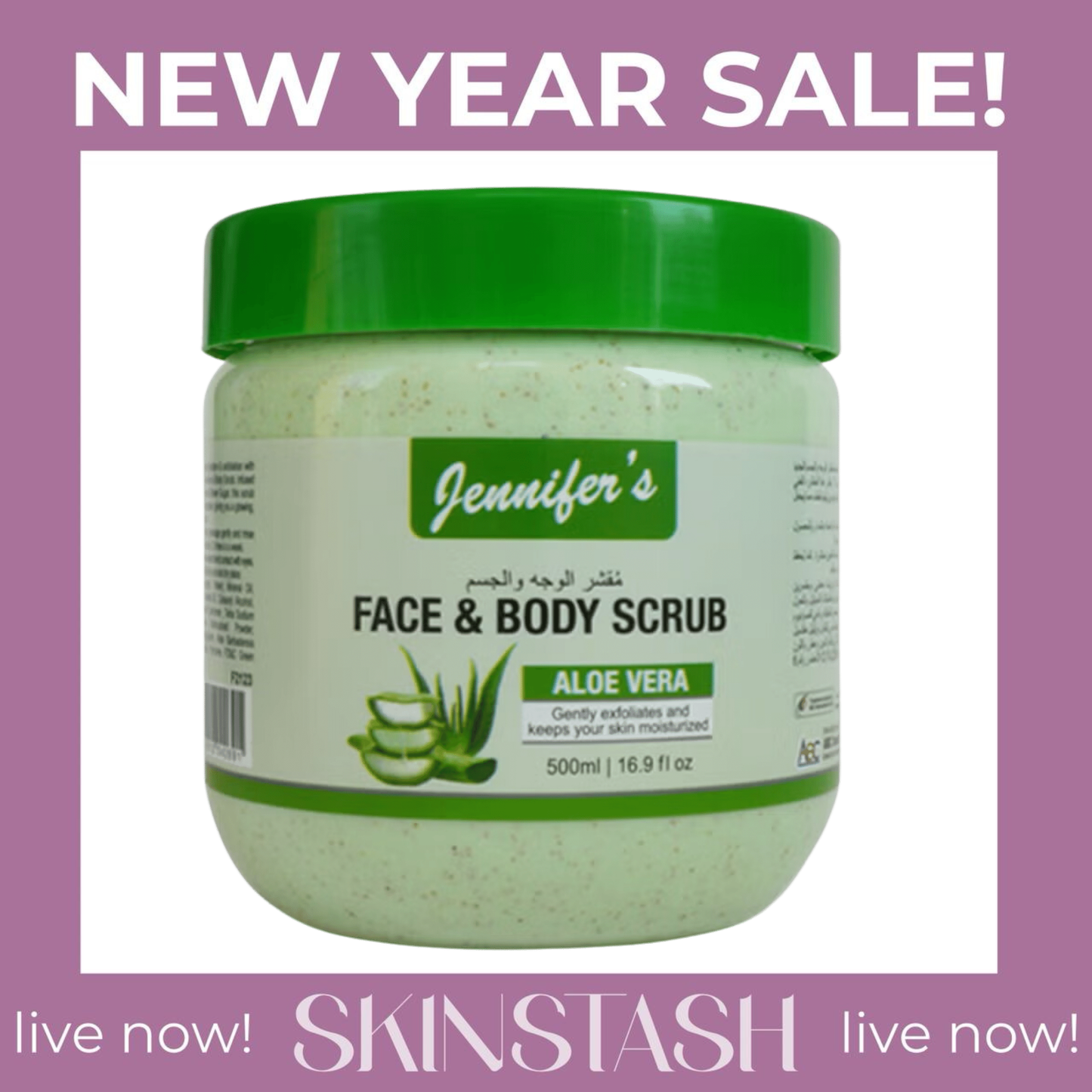 Jennifer's Face And Body Scrub Aloe Vera (500ml)