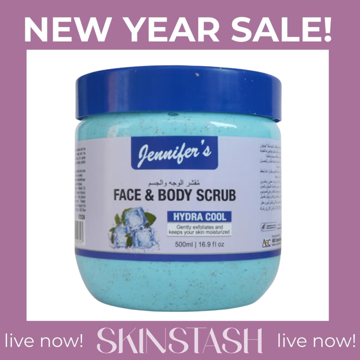 Jennifer's Face And Body Scrub Hydra Cool (500ml)