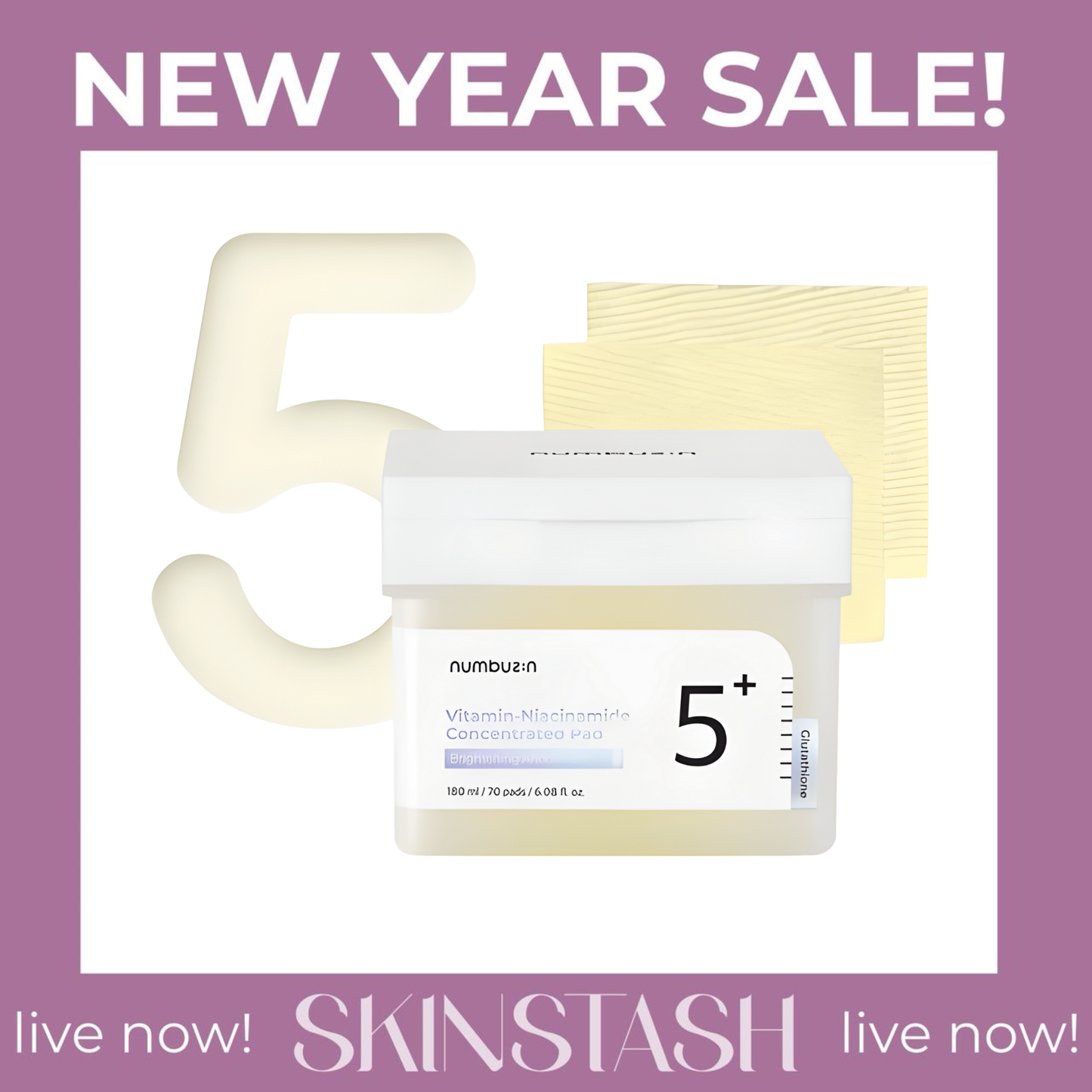 Numbuzin No 5 Vitamin Niacinamide Concentrated Toner Pads (70pcs)