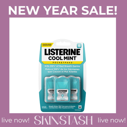 Listerine Cool Mint PocketPaks Strips (packs 3)